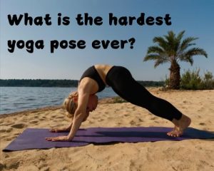 a woman doing one of the hardest yoga pose