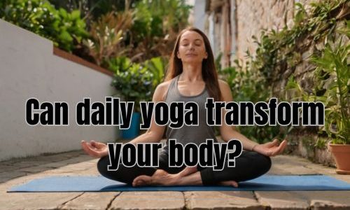 a woman doing daily yoga outdoor