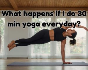 a woman doing extensive yoga in 30 minutes