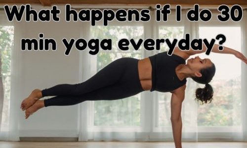 a woman doing extensive yoga in 30 minutes