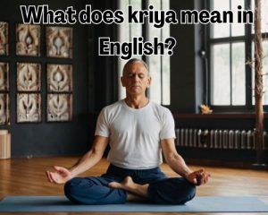 an adult man doing kriya yoga alone